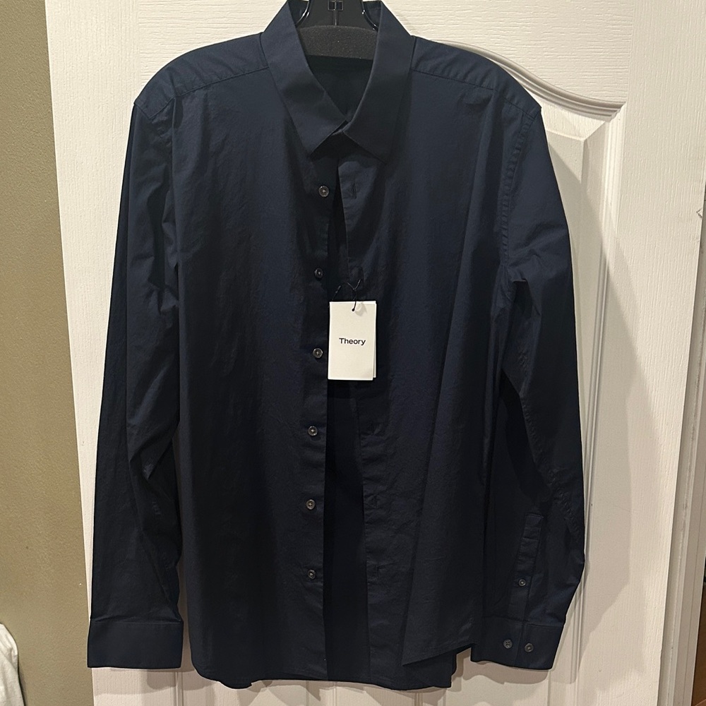 Theory Sylvain O stretch Eclipse Poplin light.